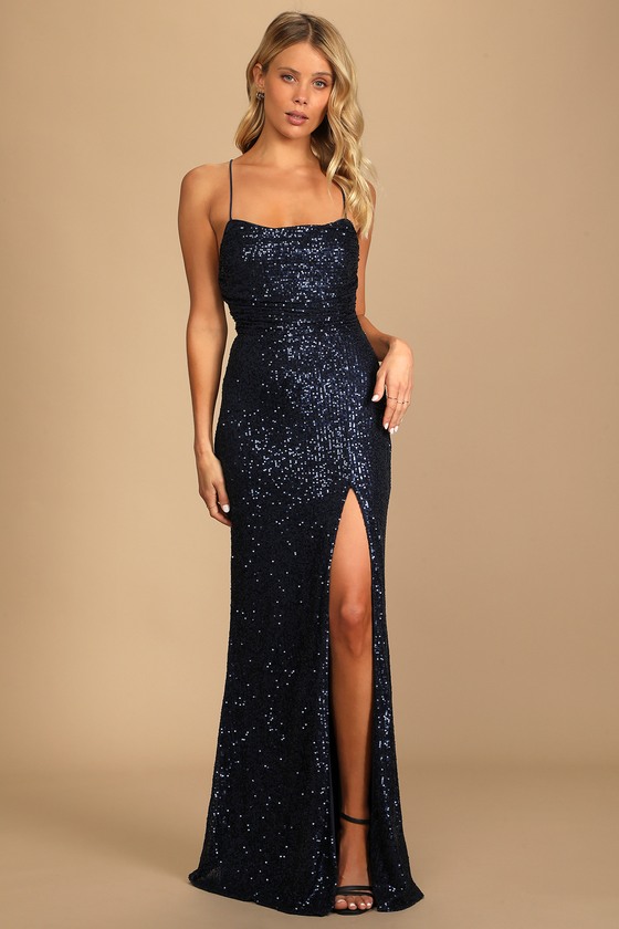 navy blue sparkly dress